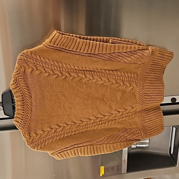💕WIT & WISDOM💕 Cable Stitch Mock Neck Sweater Vest ~ Nutmeg Brown XL NWT - Picture 8 of 14